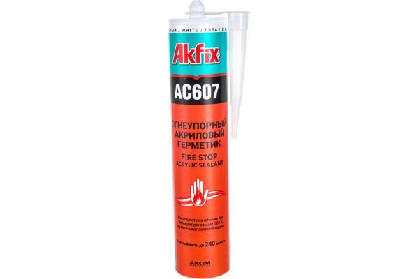 Akfix AC607 Огнестойкий акриловый герметик 310 мл  купить онлайн за 346 руб. в интернет-магазине ТД ОЛИС