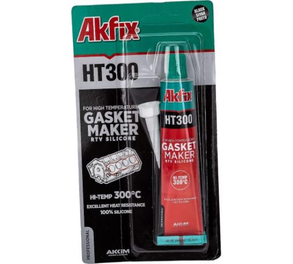 Akfix HT300 Термостойкий силиконовый герметик 50 мл (черный) купить онлайн за 202 руб. в интернет-магазине ТД ОЛИС