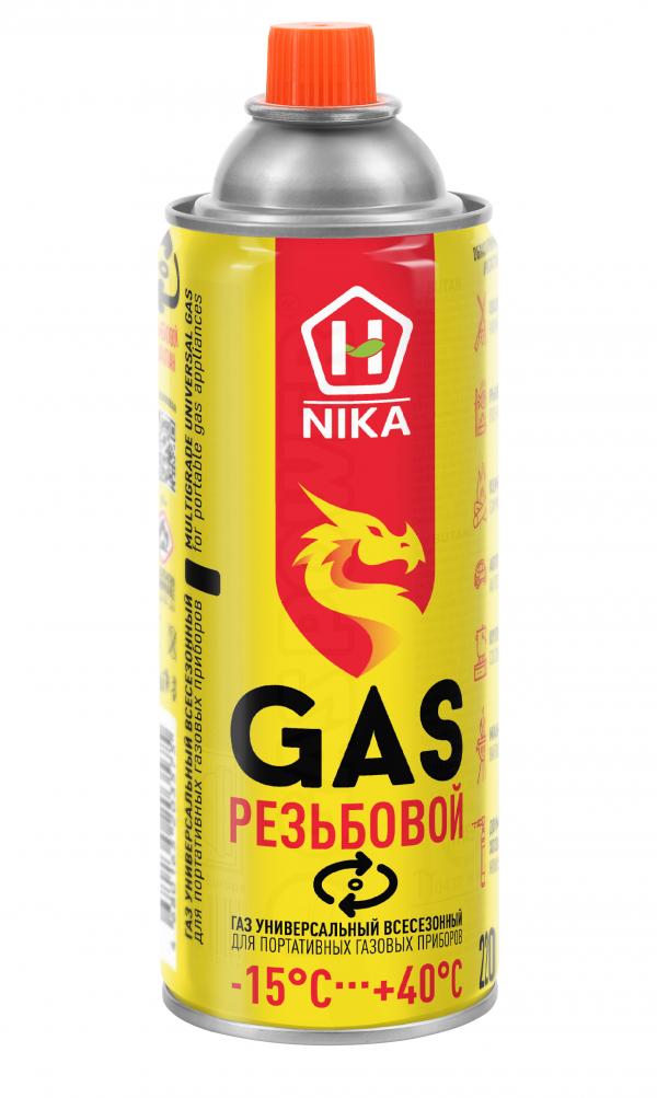 Газ для порт. приборов NIKA STANDART мет. баллон 220гр. цанг. (от -15 до +40 °С) Россия (28) купить онлайн за 102 руб. в интернет-магазине ТД ОЛИС