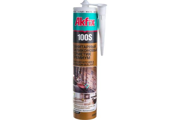 Akfix 100S Санитарный герметик для кухни и ванной 280 мл (белый) купить онлайн за 507 руб. в интернет-магазине ТД ОЛИС