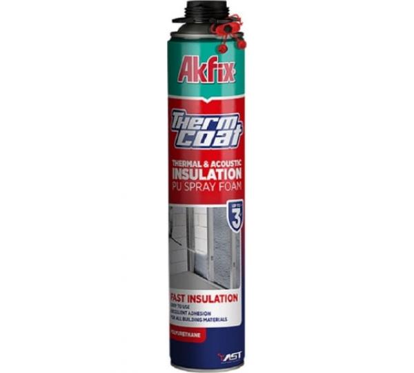 Akfix Thermcoat Напыляемый ПУ утеплитель, 930 гр. купить онлайн за 1032 руб. в интернет-магазине ТД ОЛИС