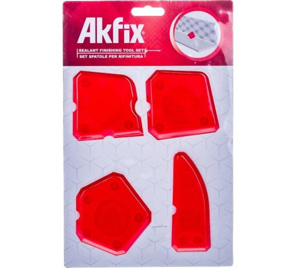 Akfix Набор шпателей для выравнивания и затирки герметиков (4 шт/уп) купить онлайн за 285 руб. в интернет-магазине ТД ОЛИС