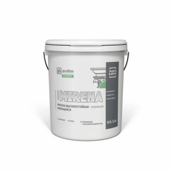 Краска высокостойкая моющаяся супербелая GOODHIM EXPERT MIRENA 2,4 л купить онлайн за 1819 руб. в интернет-магазине ТД ОЛИС