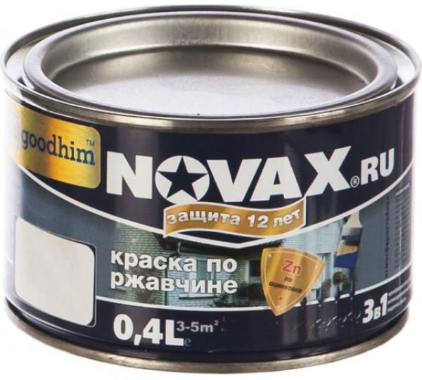Грунт Эмаль 3в1 NOVAX GOODHIM, 0,4 кг Черный глянцевый RAL 9005 купить онлайн за 209 руб. в интернет-магазине ТД ОЛИС