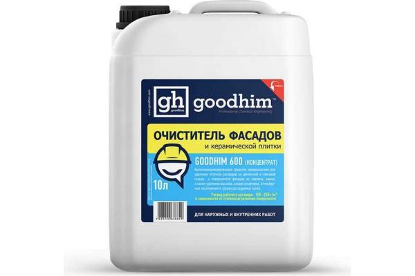 Очиститель фасадов и керамической плитки GOODHIM 600 (концентрат 1:5), 10 л(Вывели) купить онлайн за 2585 руб. в интернет-магазине ТД ОЛИС