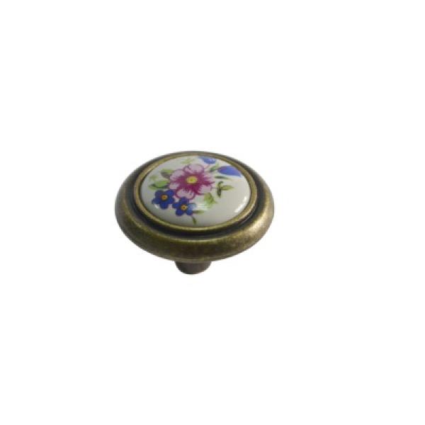 Ручка мебельная, кнопка RC052AB/01 (керамика/ст.бронза) 113776 купить онлайн за 82 руб. в интернет-магазине ТД ОЛИС