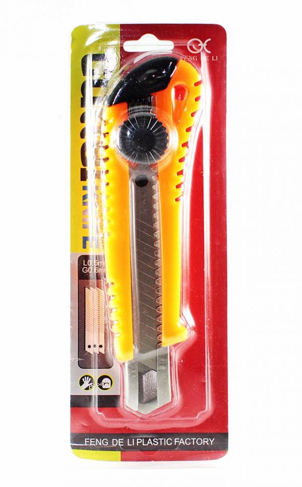 Нож пистолетный CUTTER KNIFE 358 18мм желт/красный кругл. ручка (50/400) купить онлайн за 45 руб. в интернет-магазине ТД ОЛИС