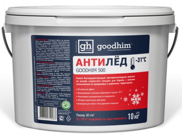 Антигололедный реагент (сухой) GOODHIM 500 № 31 (ведро), 10кг купить онлайн за 1647 руб. в интернет-магазине ТД ОЛИС