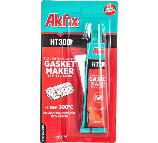 Akfix HT300 Термостойкий силиконовый герметик 50 мл (красный) купить онлайн за 202 руб. в интернет-магазине ТД ОЛИС