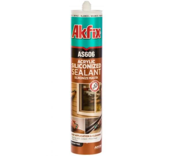 Akfix AS606 Силиконизированный акриловый герметик 310 мл (белый) купить онлайн за 171 руб. в интернет-магазине ТД ОЛИС