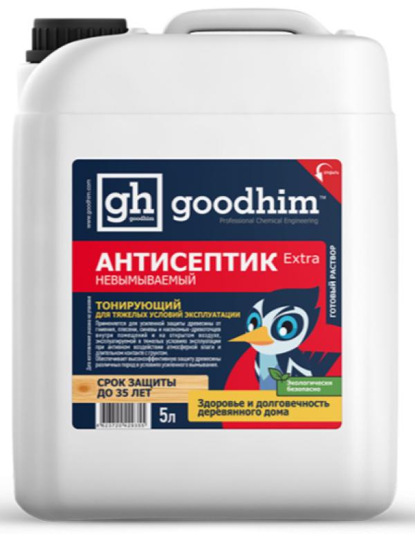 Антисептик невымываемый для тяжелых услов.эксплуат.(тонирующий), GOODHIM Extra, 5 л купить онлайн за 1419 руб. в интернет-магазине ТД ОЛИС