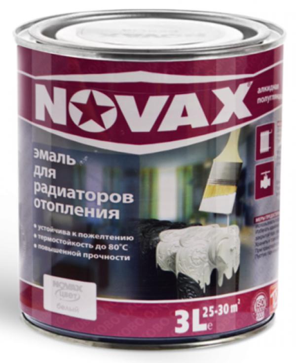 Эмаль алкидная для радиаторов отопления NOVAX, 3 л купить онлайн за 1552 руб. в интернет-магазине ТД ОЛИС