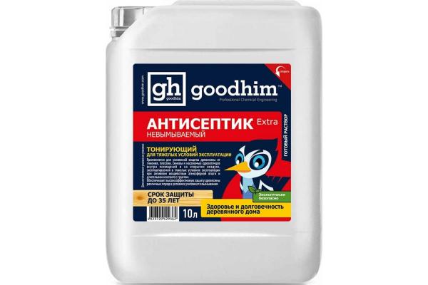 Антисептик невымываемый для тяжелых услов.эксплуат.(тонирующий), GOODHIM Extra, 10 л купить онлайн за 2604 руб. в интернет-магазине ТД ОЛИС